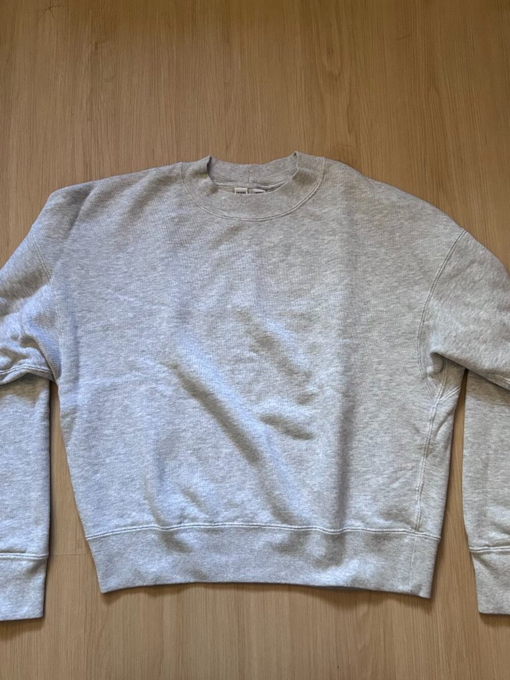 Uniqlo Gray Boxy Cropped Crewneck